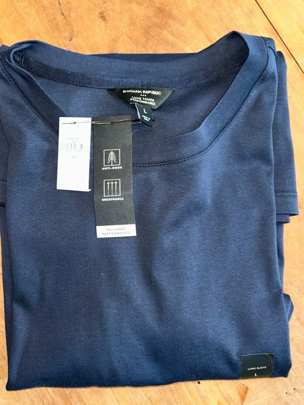 Banana Republic Luxe Touch Performance Long Sleeve T-shirts, NWT, Men Large, 2